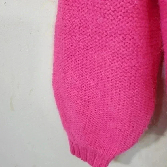 Anthropologie Pink Gold trim wool blend sweater.  Size xsmall - Picture 10 of 11